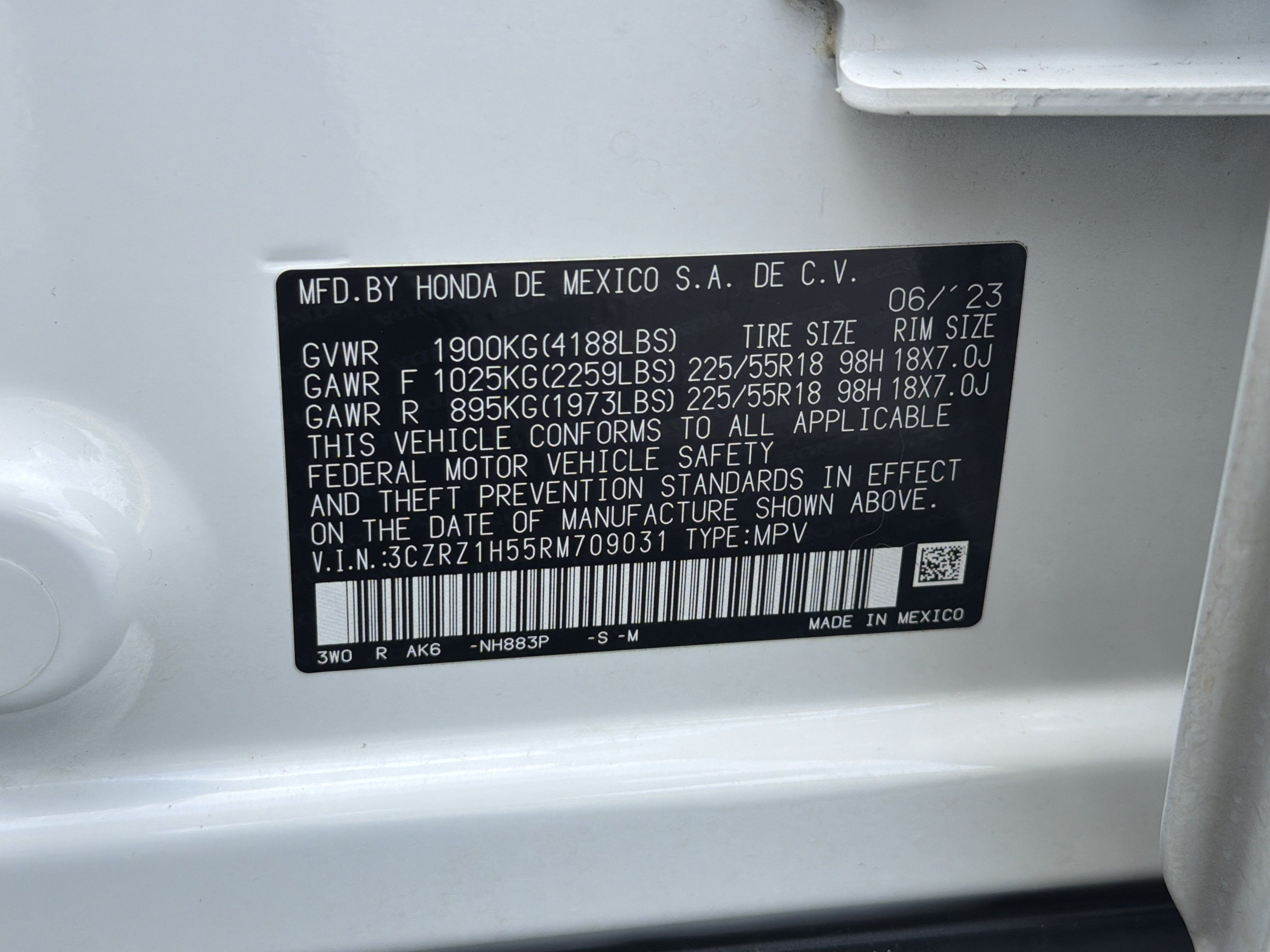 Certified 2024 Honda HR-V Sport image 34