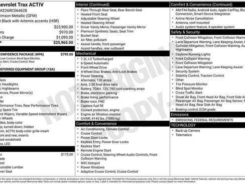 Used 2024 Chevrolet Trax ACTIV w/ Driver Confidence Package image 52
