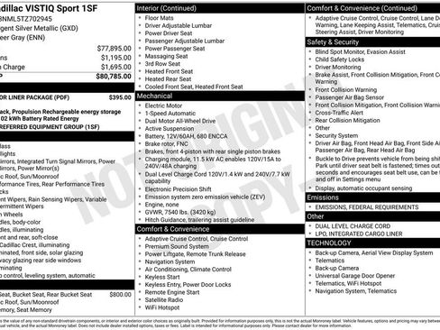 New 2026 Cadillac Vistiq Sport w/ LPO, Floor Liner Package image 4