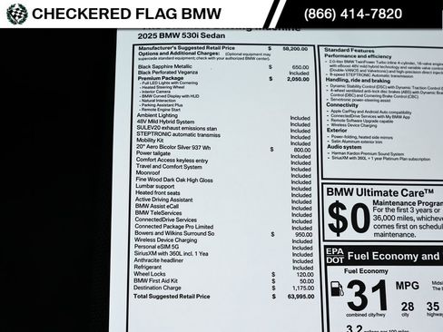 Certified 2025 BMW 530i w/ Premium Package image 40