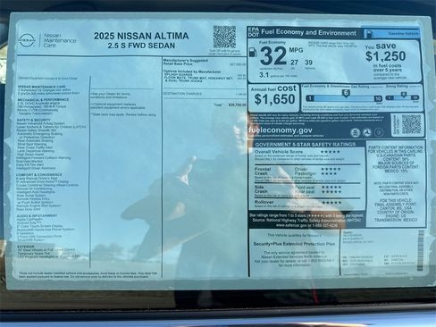 New 2025 Nissan Altima 2.5 S image 43