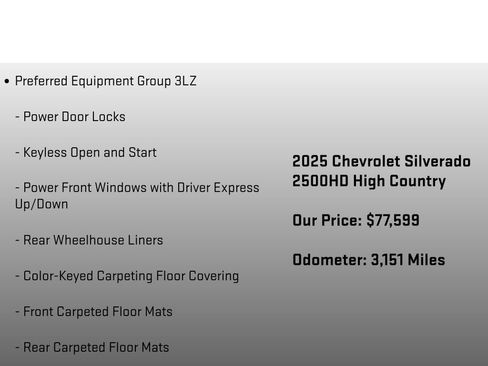 Used 2025 Chevrolet Silverado 2500 High Country w/ Midnight Edition AWD/4WD image 12