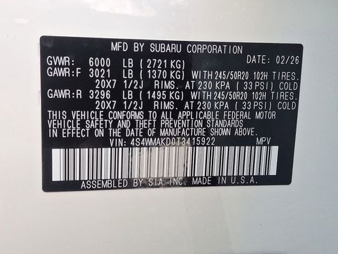 New 2026 Subaru Ascent Touring AWD/4WD image 18