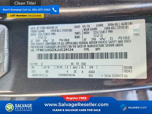 Used 2018 Ford Escape SE FWD image 17