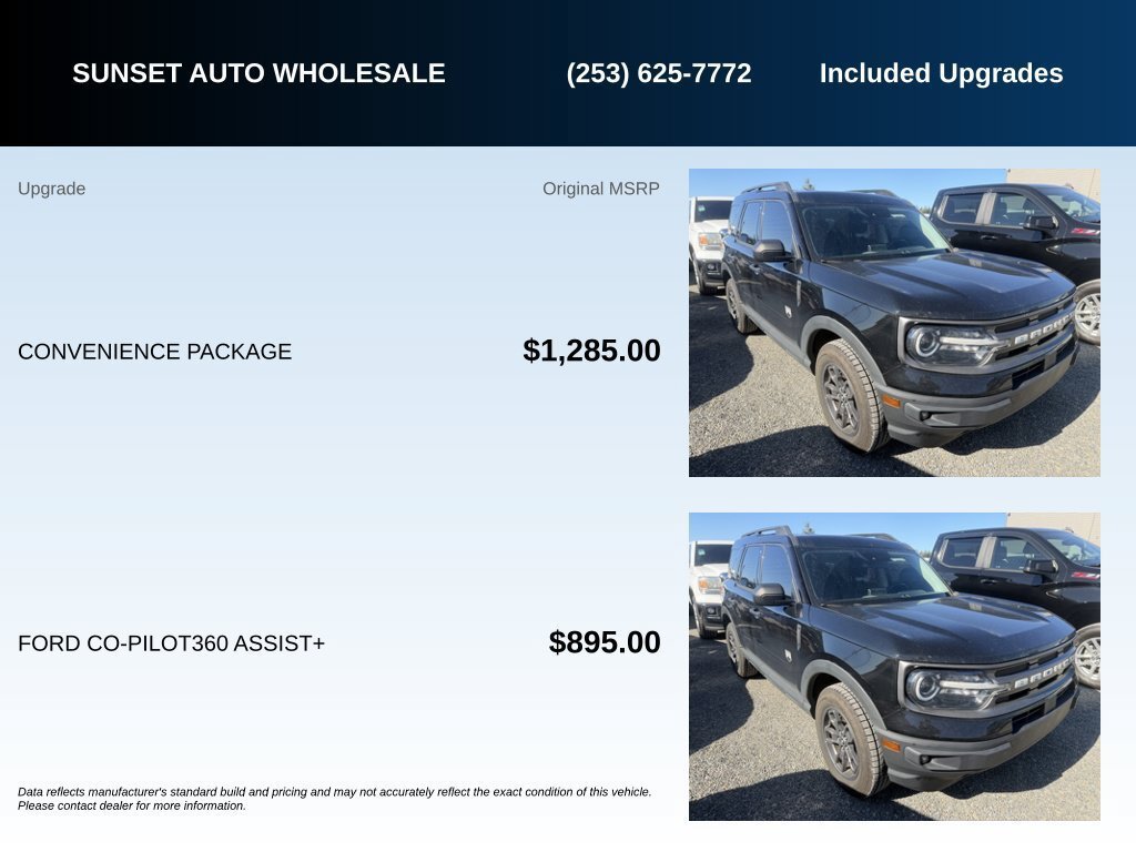Used 2022 Ford Bronco Sport Big Bend w/ Convenience Package AWD/4WD image 3