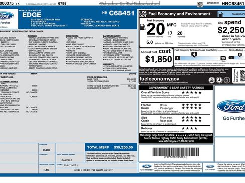 Used 2017 Ford Edge Titanium w/ Technology Package image 39