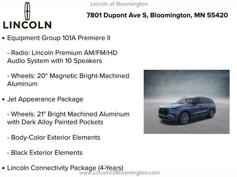 New 2026 Lincoln Aviator AWD w/ Jet Appearance Package image 9