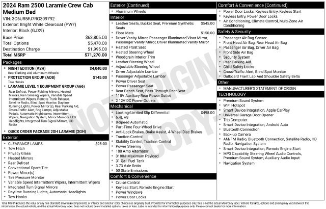 Used 2024 RAM 2500 Laramie w/ Night Edition AWD/4WD image 2