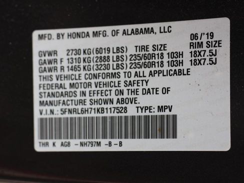 Used 2019 Honda Odyssey EX-L image 16