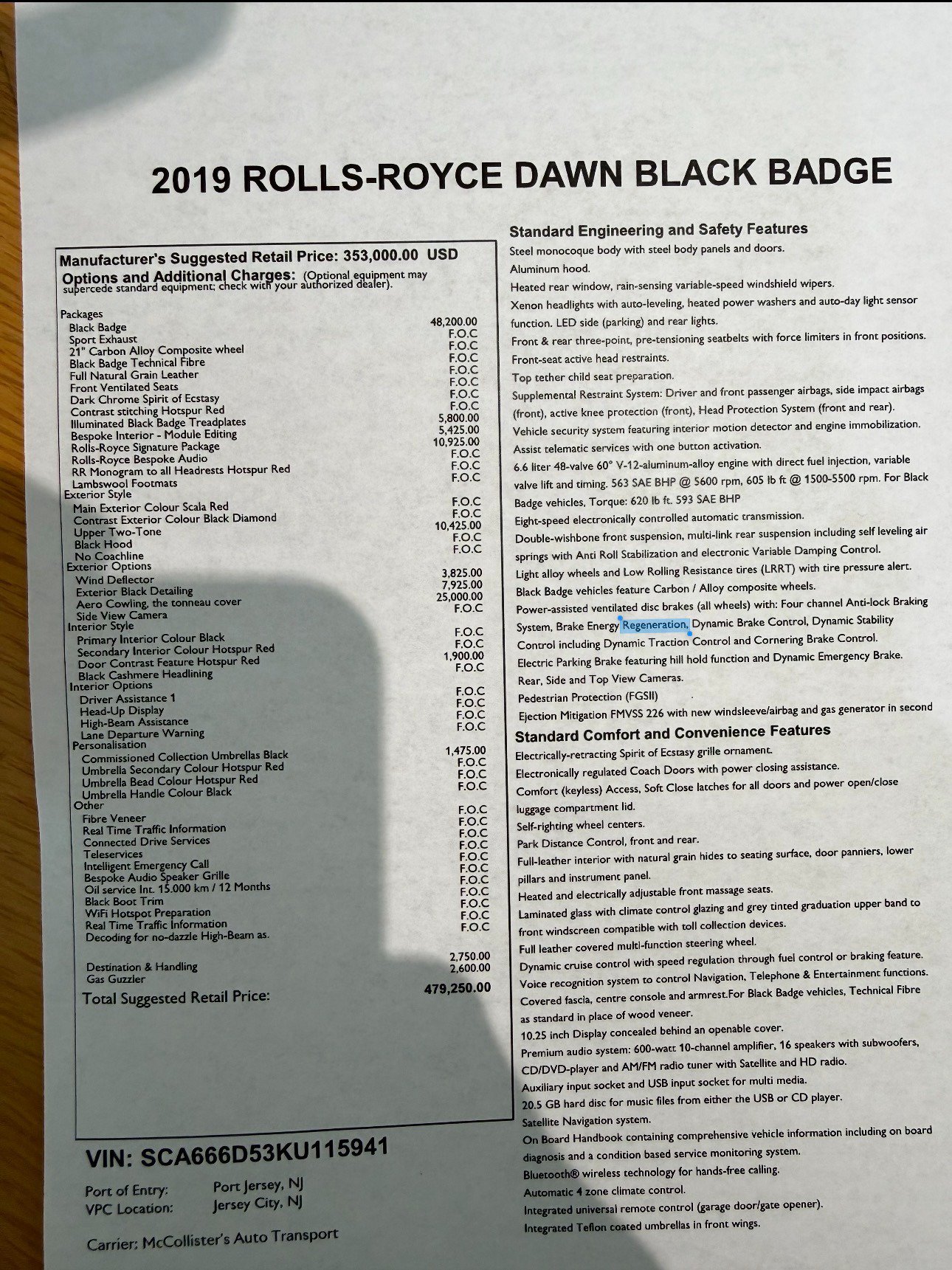 Used 2019 Rolls-Royce Dawn RWD image 47