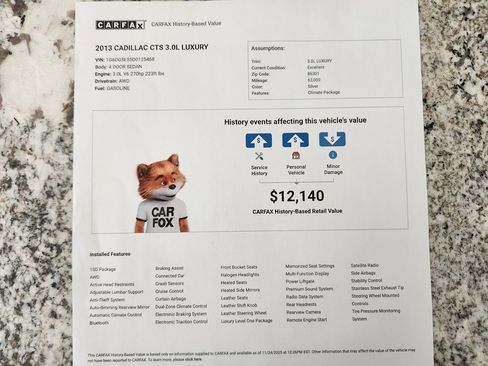 Used 2013 Cadillac CTS Luxury w/ Wood Trim Package image 10