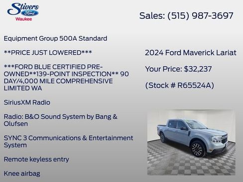 Certified 2024 Ford Maverick Lariat AWD/4WD image 8