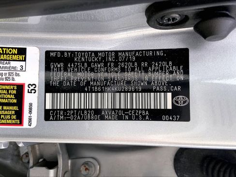 Used 2019 Toyota Camry XSE FWD image 36