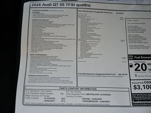 New 2026 Audi Q7 3.0T Prestige image 40