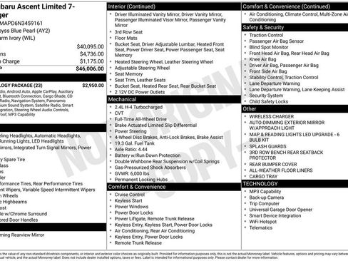 Certified 2022 Subaru Ascent Limited w/ Technology Package image 8