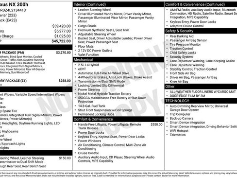 Used 2020 Lexus NX 300h AWD w/ Premium Package image 24