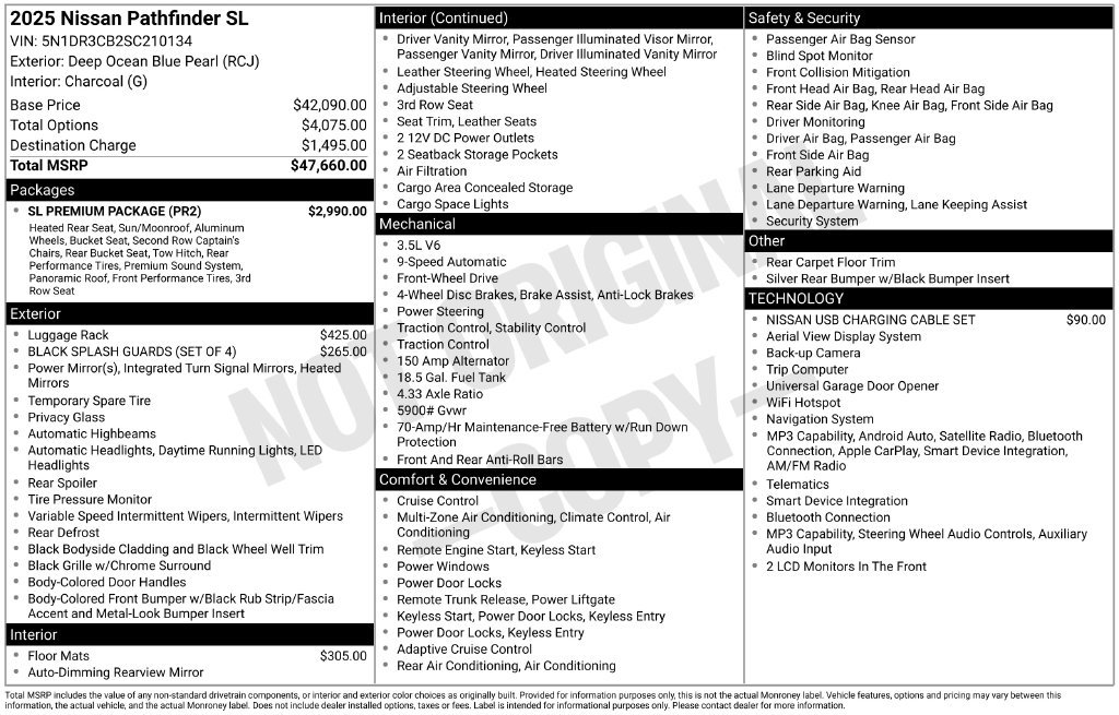 Certified 2025 Nissan Pathfinder SL w/ SL Premium Package FWD image 7