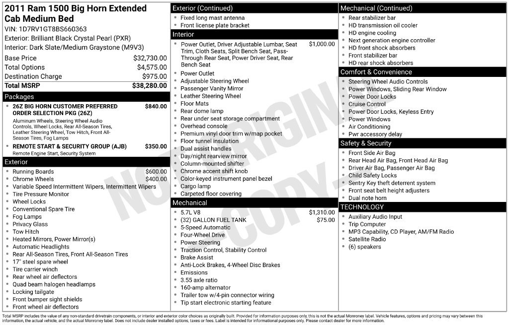 Used 2011 RAM 1500 Big Horn AWD/4WD image 4