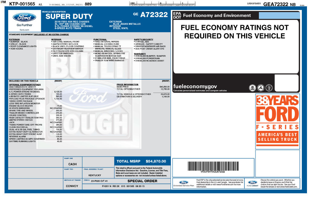 Used 2016 Ford F550 4x4 Regular Cab Super Duty image 7
