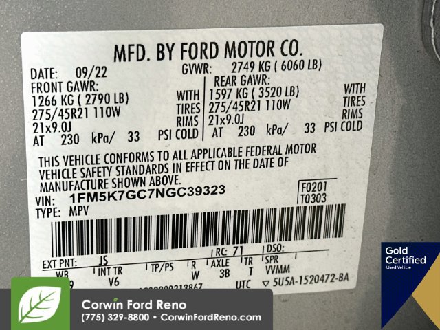 Used 2022 Ford Explorer ST w/ ST Street Pack RWD image 38