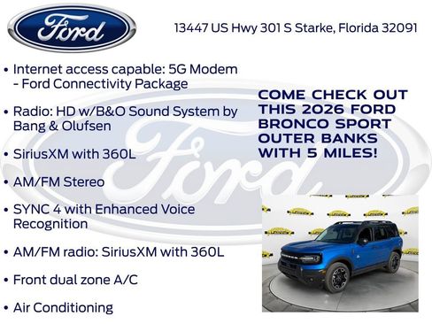 New 2026 Ford Bronco Sport Outer Banks w/ Outer Banks Tech Package+ image 20
