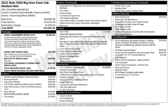 Used 2022 RAM 2500 Big Horn w/ Level A Equipment Group AWD/4WD image 12
