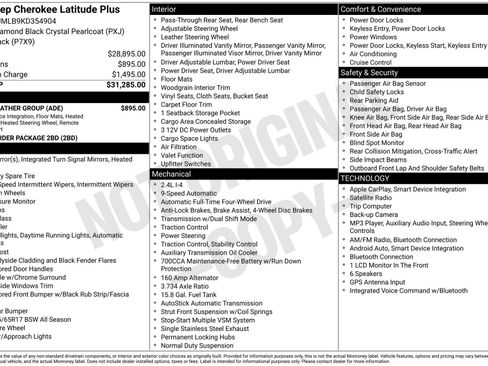 Used 2019 Jeep Cherokee Latitude Plus w/ Cold Weather Group AWD/4WD image 3