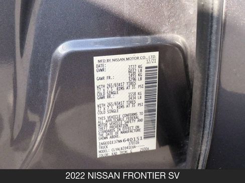 Used 2022 Nissan Frontier SV RWD image 25