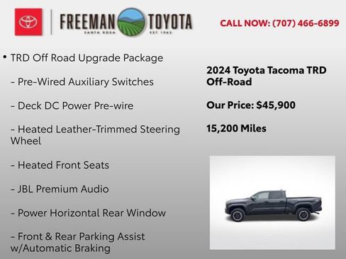 Used 2024 Toyota Tacoma TRD Off-Road w/ TRD Off Road Upgrade Package AWD/4WD image 5
