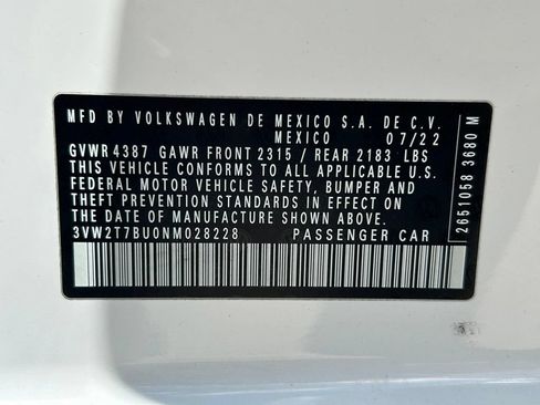 Certified 2022 Volkswagen Jetta GLI Autobahn w/ GLI Black Package FWD image 47