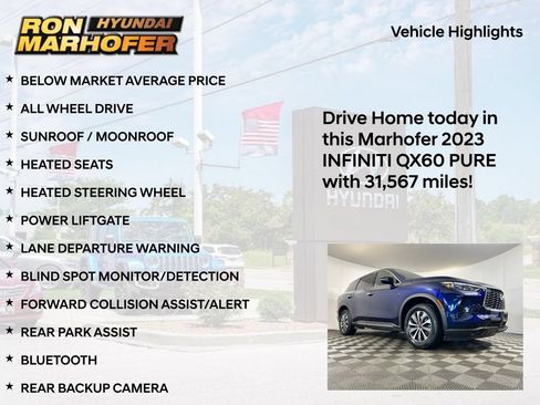 Used 2023 INFINITI QX60 Pure AWD/4WD image 13