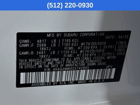 Certified 2025 Subaru Crosstrek 2.5i Limited w/ Crosstrek Mirror Package image 41