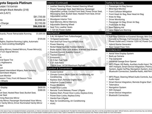 New 2026 Toyota Sequoia Platinum AWD/4WD image 16