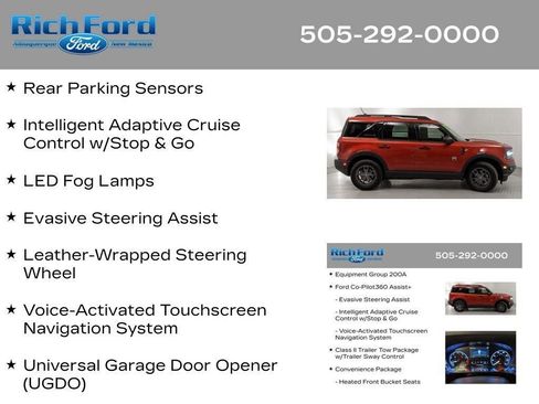 Certified 2022 Ford Bronco Sport Big Bend w/ Convenience Package AWD/4WD image 39