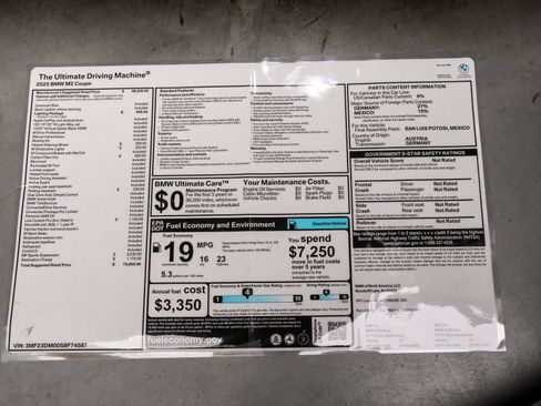 Used 2024 BMW M2 w/ Lighting Package RWD image 5