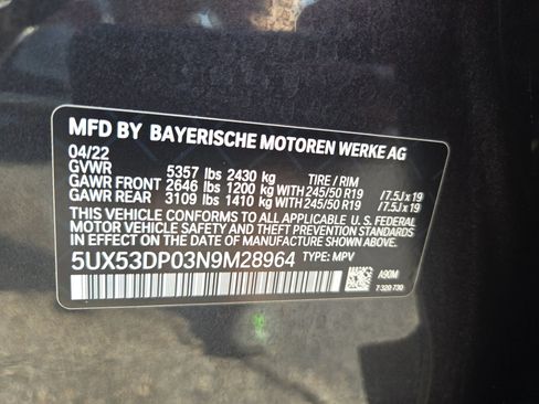 Used 2022 BMW X3 xDrive30i w/ M Sport Package 2 AWD/4WD image 31