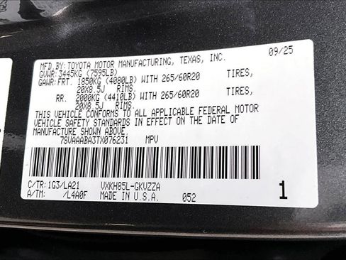 Certified 2026 Toyota Sequoia Platinum w/ TRD Off-Road Package image 34