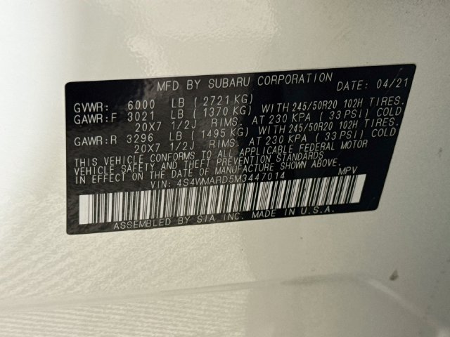 Used 2021 Subaru Ascent Touring w/ Popular Package #2A AWD/4WD image 39