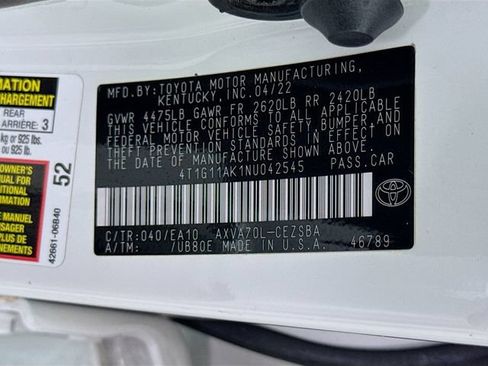 Certified 2022 Toyota Camry SE w/ Carpet Mat Package (TMS) FWD image 31