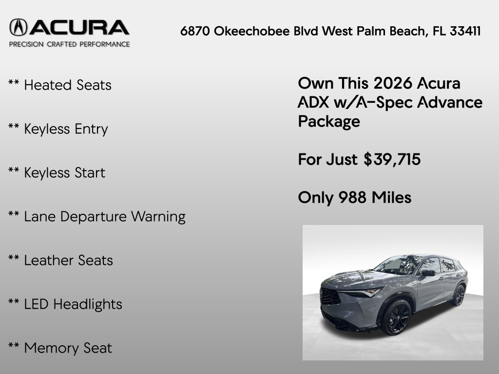 Used 2026 Acura ADX A-Spec w/ Advance Package FWD image 14
