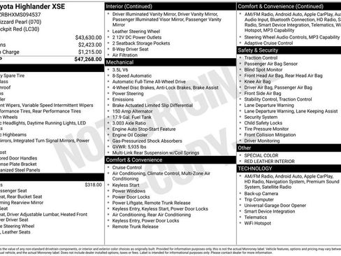 Certified 2021 Toyota Highlander XSE AWD/4WD image 32