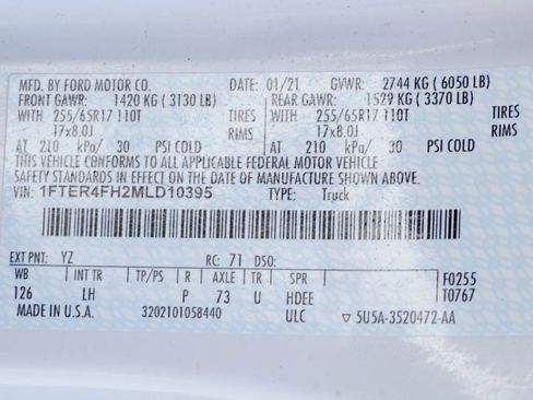 Used 2021 Ford Ranger XLT w/ Equipment Group 302A High image 46