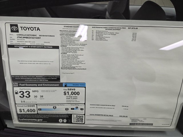 New 2027 Toyota Corolla XSE FWD image 7