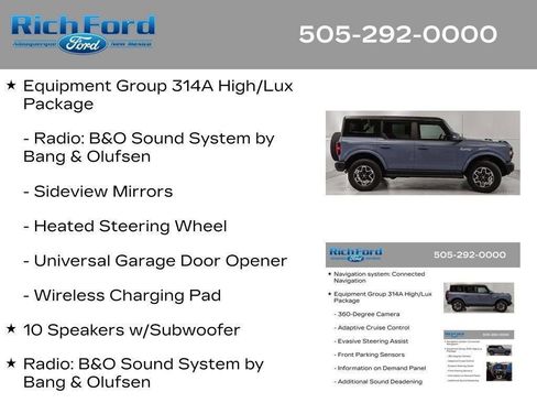 Certified 2024 Ford Bronco Outer Banks AWD/4WD image 68