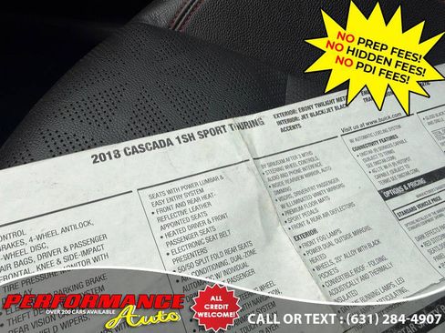 Used 2018 Buick Cascada Sport Touring w/ Dark Effects Package FWD image 18