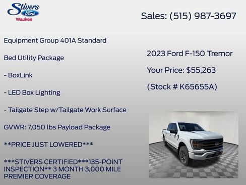 Used 2023 Ford F150 Tremor w/ Bed Utility Package AWD/4WD image 8