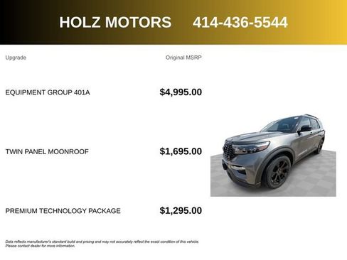 Used 2021 Ford Explorer ST w/ Equipment Group 401A AWD/4WD image 5