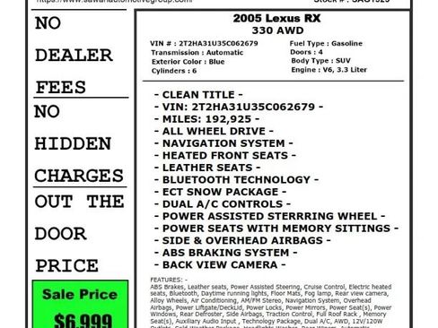 Used 2005 Lexus RX 330 AWD image 29