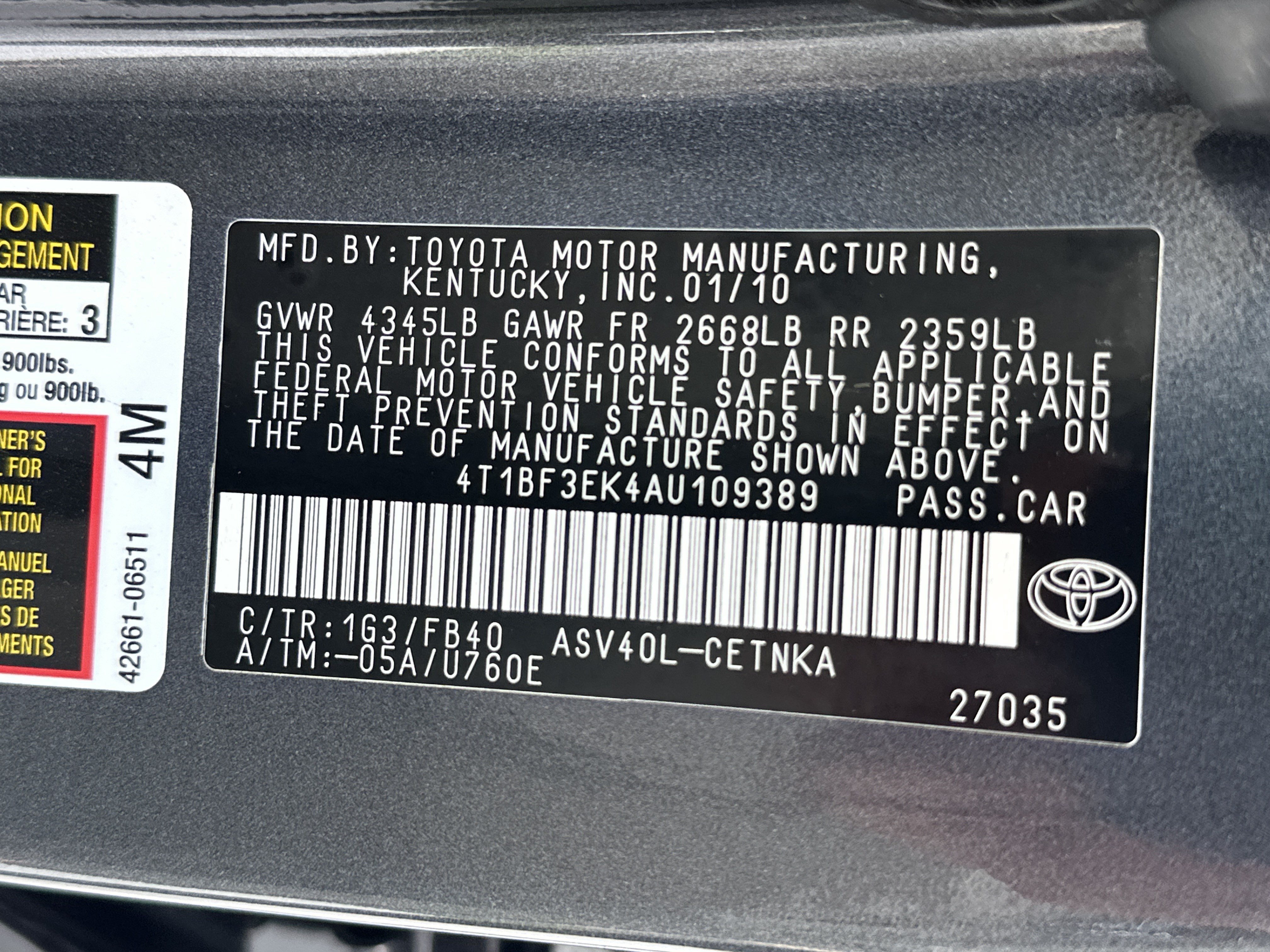Used 2010 Toyota Camry LE FWD image 35