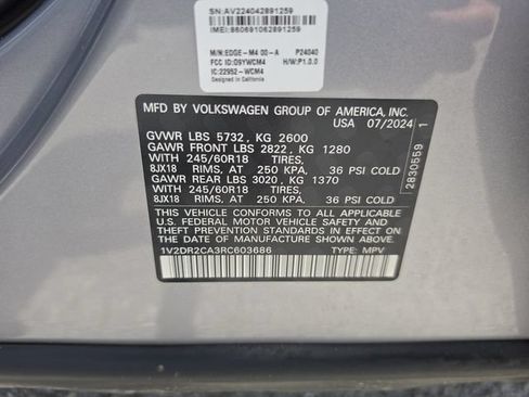 Used 2024 Volkswagen Atlas SE FWD image 36